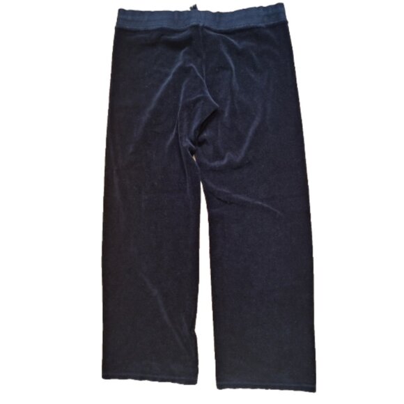 JUICY COUTURE BLACK VELOUR PANTS SIZE L - Picture 3 of 4